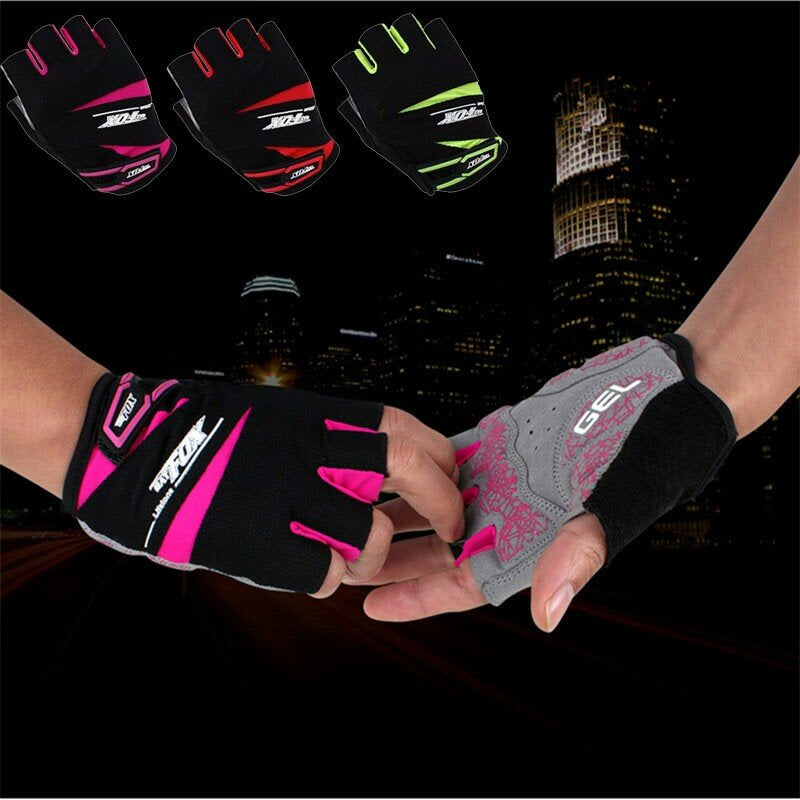 Cycling Half Finger Gloves Ultra-breathable Anti-slip Shock-Absorbing Bike Gloves for Men Women