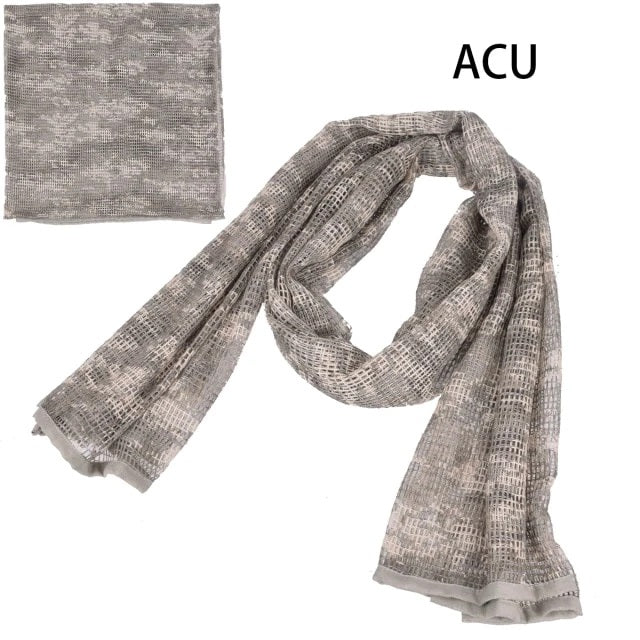 Scarf Cotton Military Camouflage Tactical Mesh Scarf Sniper Face Scarf Veil Camping Hunting Multi Purpose Hiking Scarve