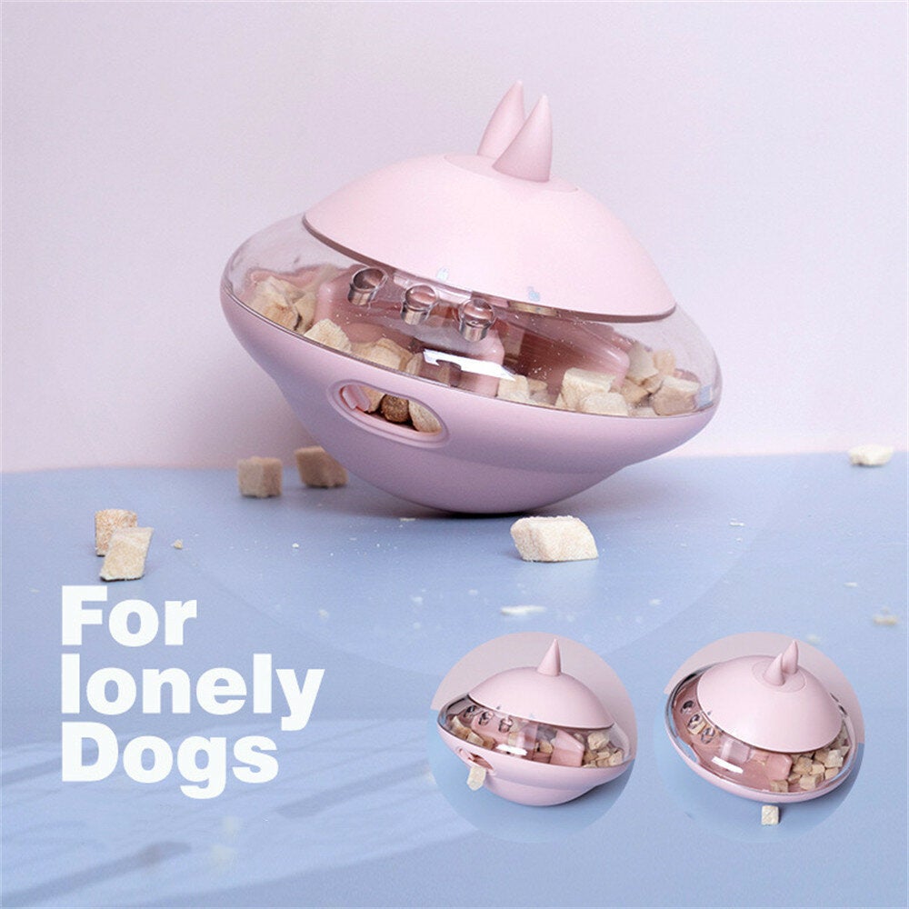 Dog Flying Saucer Design Food Leaking Ball Pet Tumbler Feeding Toy Bite Resistance Relieve Boredom Puzzle