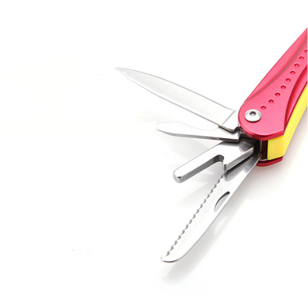 9-in-1 Multi-function Folding Plier EDC Bottle Opener Sharp Pocket Multitool Pliers Saw Blade Knife Screwdriver Outdoor Travel