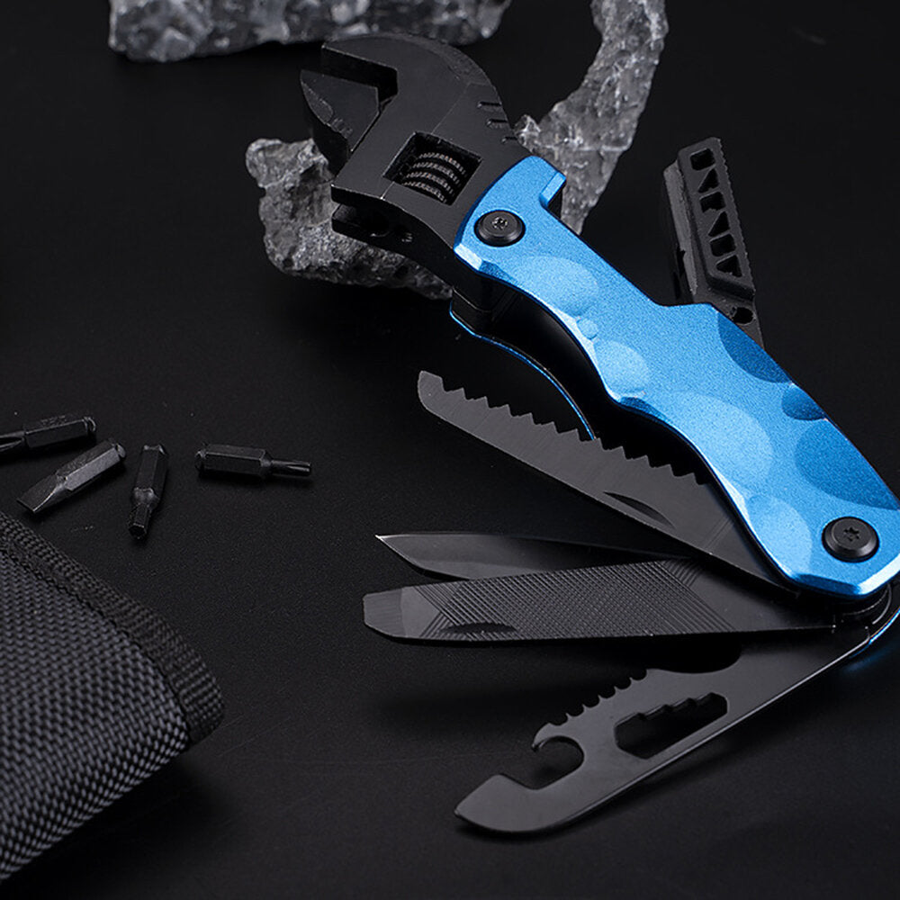 10 In 1 Multi-functional foldable wrench Outdoor Portable Multi-functional Tool Suitable For Outdoor Camping Home Emergency etc.