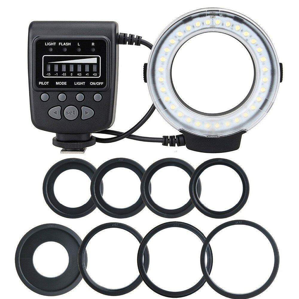 Manual LED Macro Ring Flash Video Light for Canon for Nikon Digital DSLR Camera