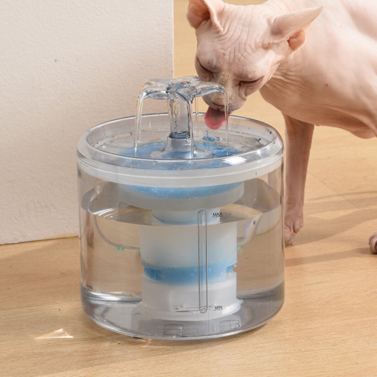 Cat Water Fountain Dog Water Dispenser 88OZ 2.6L Autoxic Pet Drinking Fountain Transparent Upgraded with Filter and Adjustable Silent Water Pump