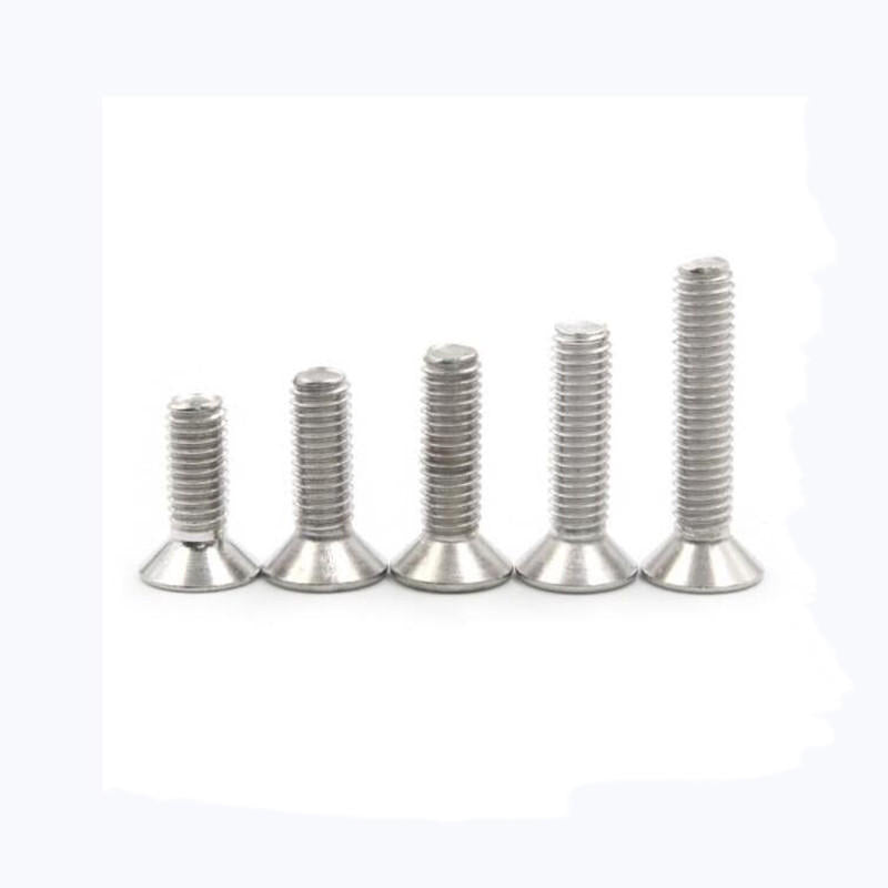 50pcs M5 Stainless Steel Countersunk Flat Head Hex Socket Screw Bolts 6/8/10/12/14/16/18/20/25/30/35/40mm Optional