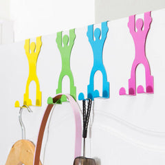 Creative Doll Door Back Hook Hangers Iron Seamless Hook Door Multi-function Peg Racks