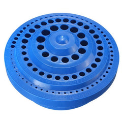 100 Holes Drill Bit Storage Case Multi-functional Plastic Round Shape Drill Bit Display Box Blue