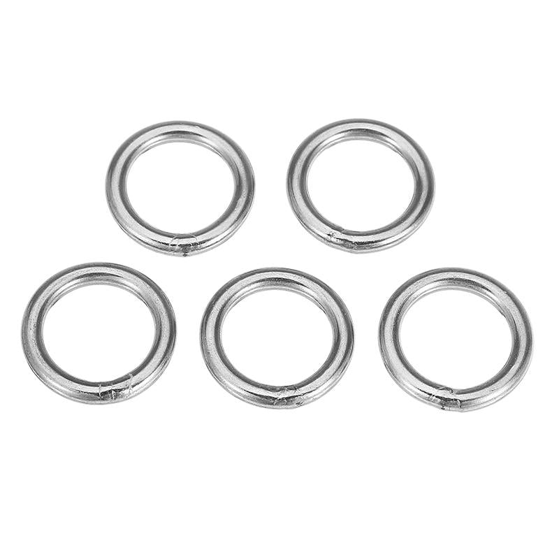 5Pcs 3x20mm 304 Stainless Steel Round O Ring Welded Marine Rigging Strapping Hardware