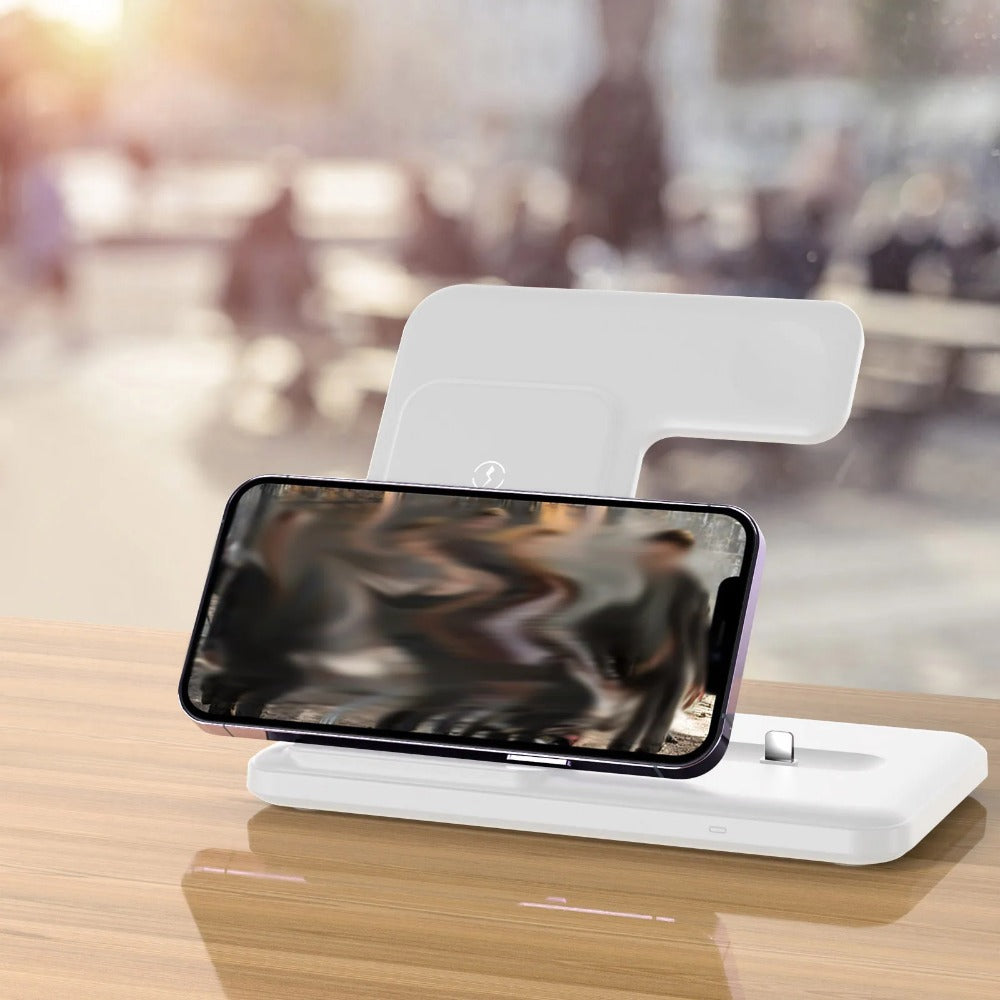 3-in-1 Wireless Charger for iPhone, AirPods, Apple Watch - 20W Fast Charging Stand