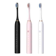 Adult Sonic Electric Toothbrush - USB Rechargeable with 8 Replacement Heads