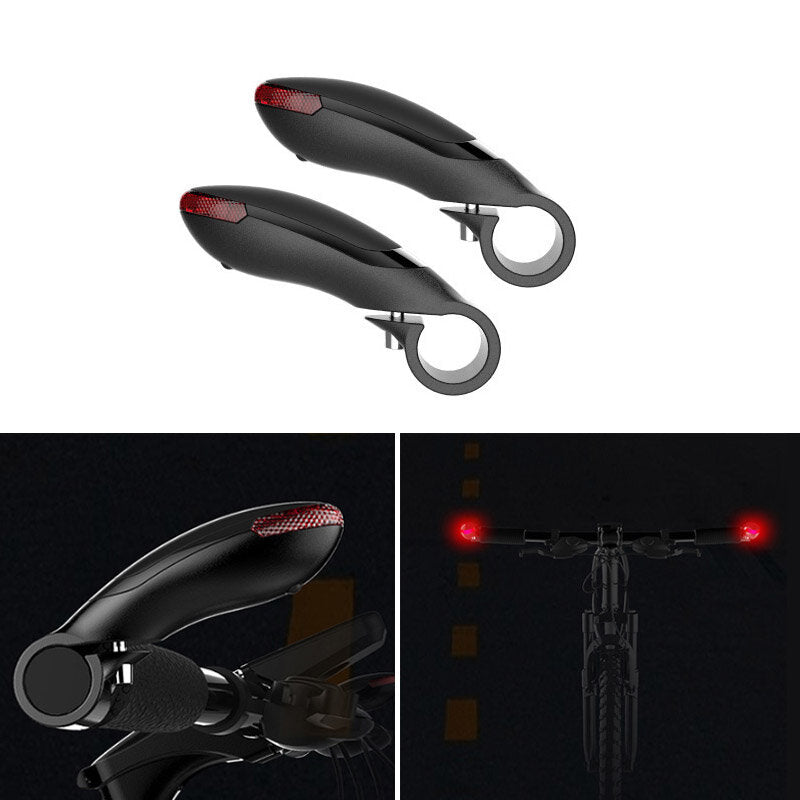 1 Pair Bicycle Handlebar Light Cycling Bike Light 3 Modes Red Warning Lamp Waterproof IPX6 Turn Signals