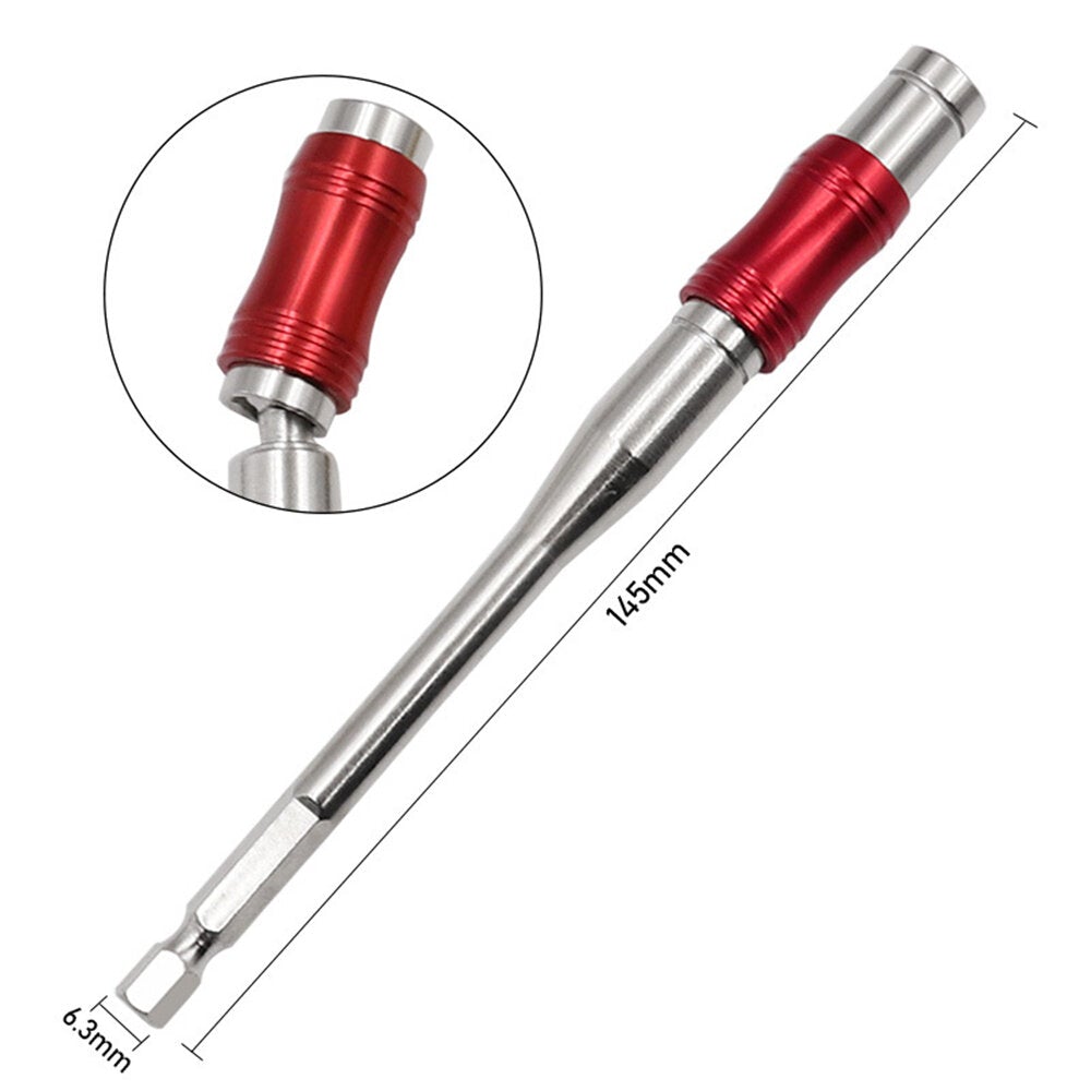 145mm Hex Magnetic Ring Screwdriver Bits Drill Hand Tools 1/4 " Extension Rod Quick Change Holder Drive Guide Screw Drill Tip