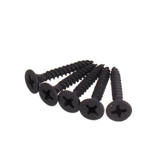 1000Pcs M3.5 Cross Black Recessed Flat Head Self Tapping Ash Phosphorus Drywall Metric Threaded Wood Screw Nail Bolt