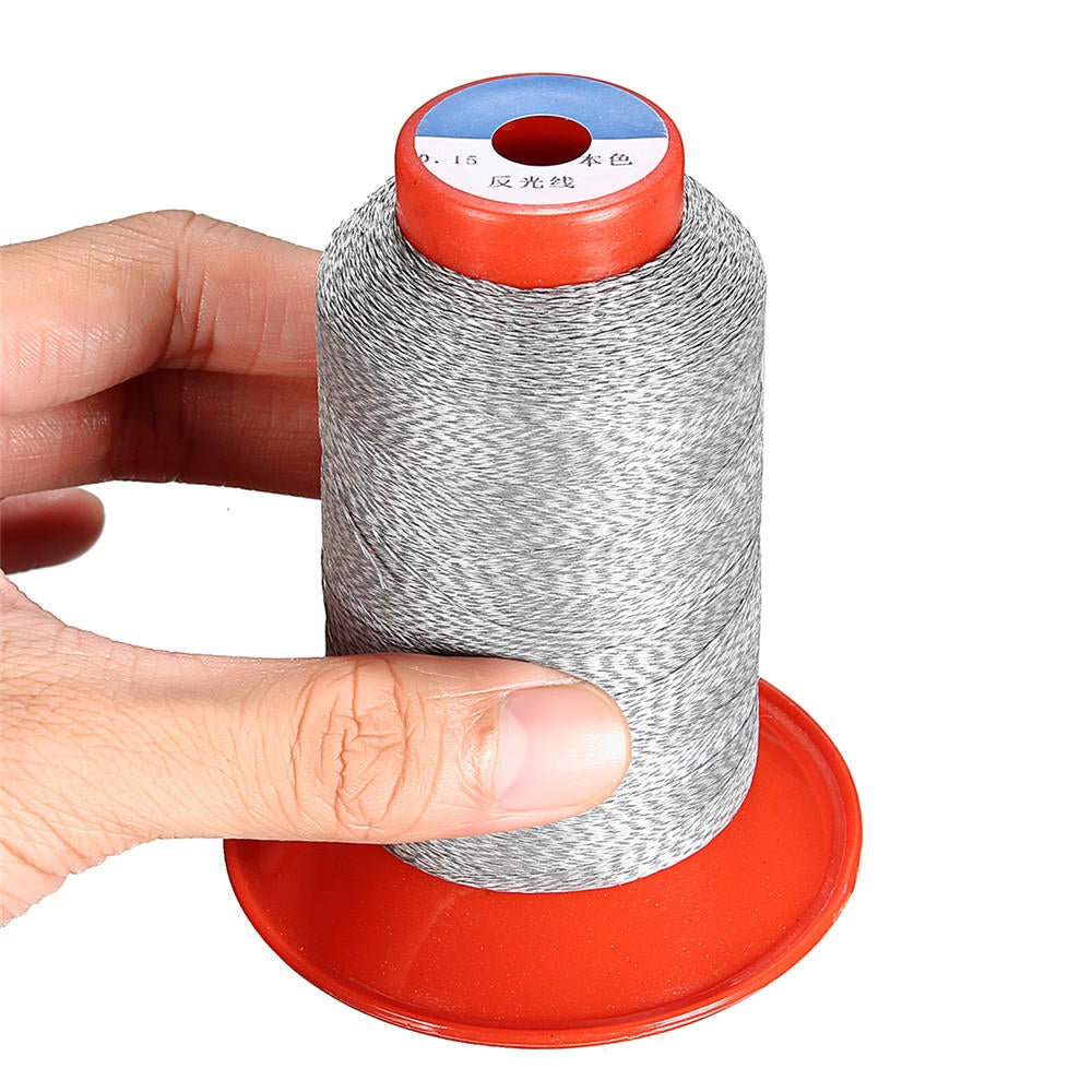 1000m 0.5mm/0.3mm/0.25mm/0.15mm Polyester Reflective Sewing Tools Sewing Thread Line Silver