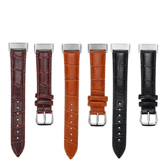 Classic Genuine Leather Wristband Strap Watch Band for Fitbit Charge 3 Smart Watch