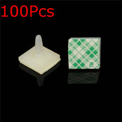 100Pcs Nylon Plastic Adhesive Spacer Standoff Locking Snap-In Posts Fixed Clips