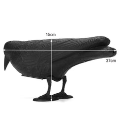 Simulation Crow Bird Scarer Deterrent Repeller Garden Weed Pest Vocalization Hunting Decoy Outdoor