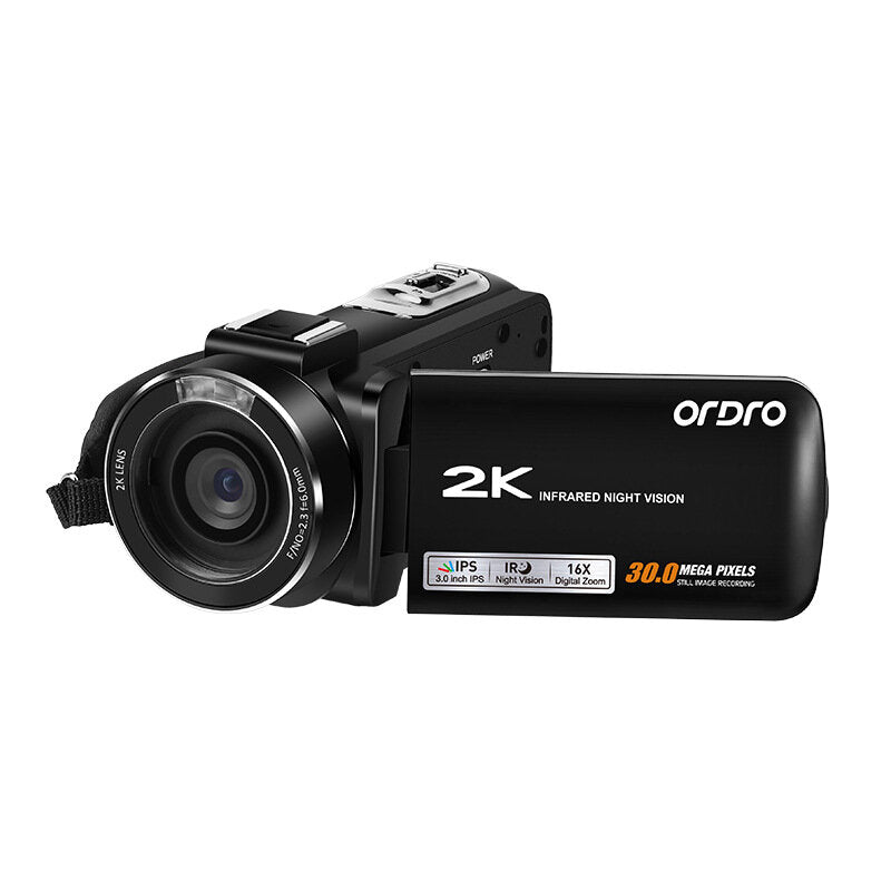 Ultra HD Digital 2K Video Camera WIFI Camera Anti-shake IR Infrared Night Vision+Wide Angle+Microphone+Hood