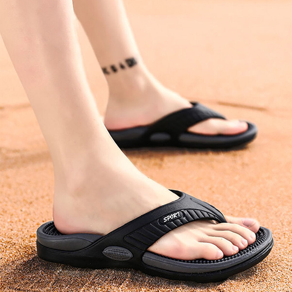 Summer Men Slippers Massage Sandals Beach Flip-flops Comfortable Casual Fashion Shoes
