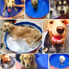 100*30cm Folding Dog Bath Pool Pet Swimming Bath Tub Kiddie Pool for Dogs Cats Kids Puppy Supplies