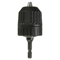 0.8-10mm 3/8 Inch 24UNF Keyless Drill Chuck Converter 1/4 Inch Hex Shank Keyless Chuck Driver