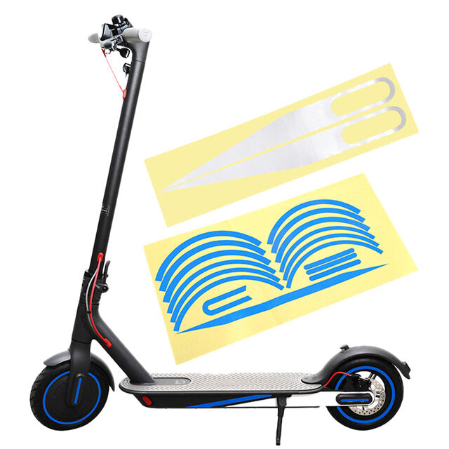 Electric Scooter Reflective Stickers Waterproof Warning Sticker Tape Decals for Mijia M365 Electric Scooter Accessories