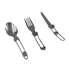 Outdoor Stainless Steel Folded Fork Spoon Knife Picnic Camping Dinnerware Tableware
