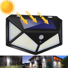 1/2/4Pcs 180LED Outdoor Solar Powered Wall Lamps PIR Motion Sensor Garden Security Solar Lights Waterproof