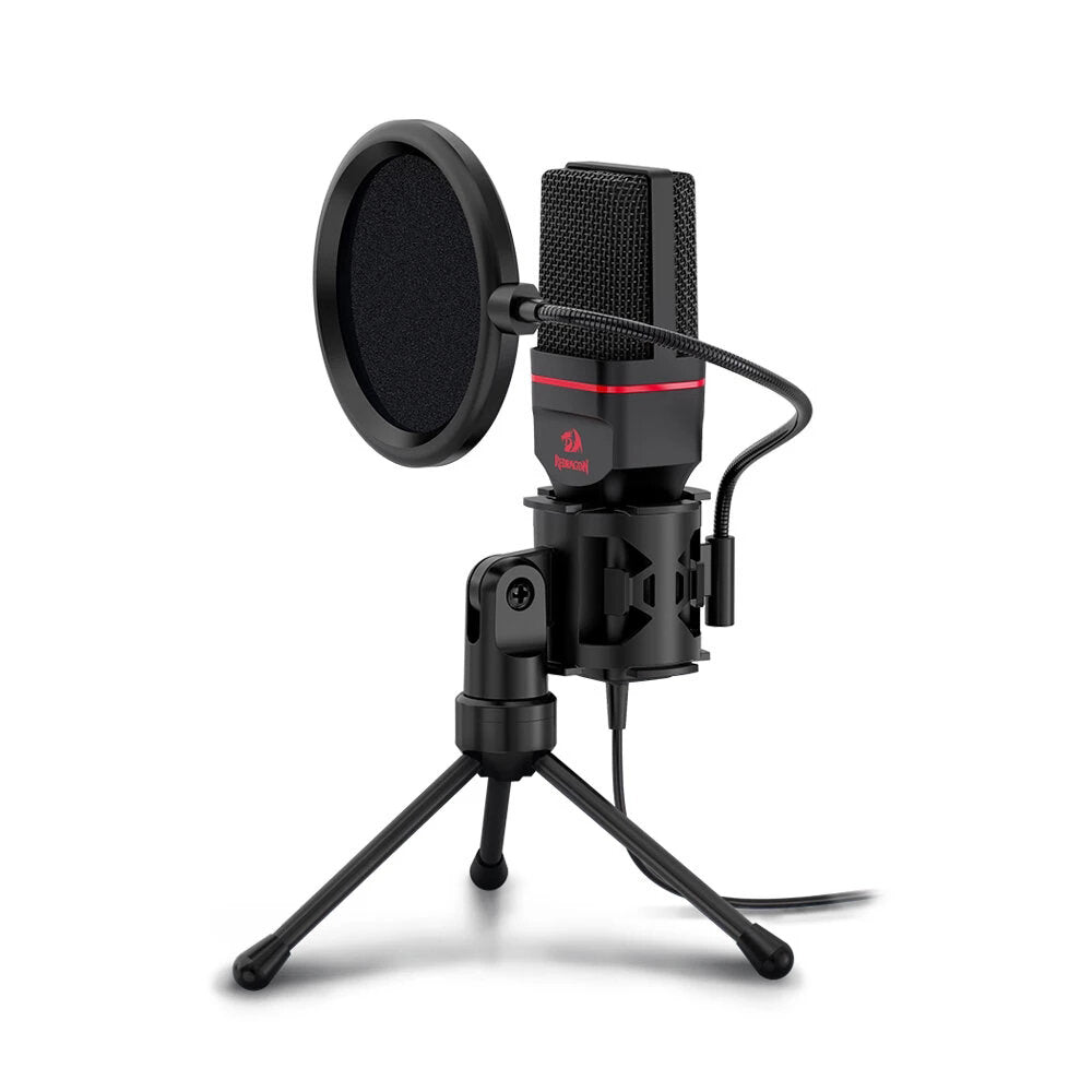 Omnidirectional Karaoke Recording Condenser Microphone Audio 3.5mm Wired Mic for PC Laptop Tablets Smartphones Live Broadcast Streaming