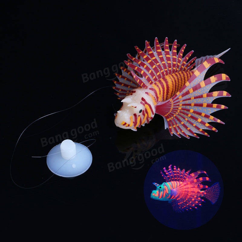 Aquarium Ornament Glowing Effect Silicone Artificial Decoration for Fish Tank