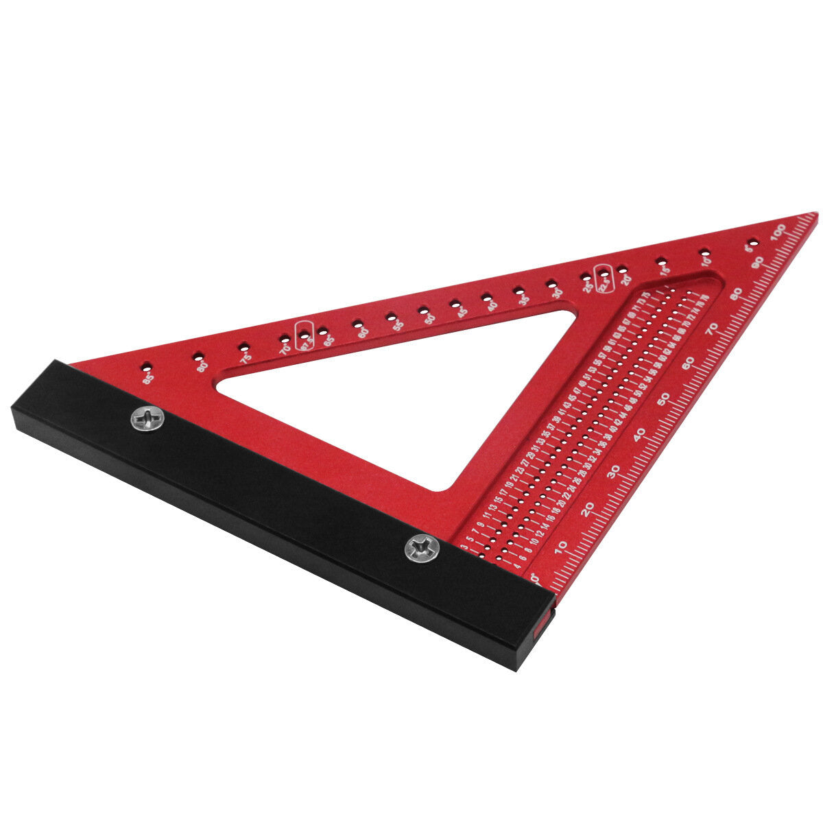 Woodworking Triangle Ruler Hole Angle Ruler Aluminum Alloy Corner Ruler Measuring Layout Tool