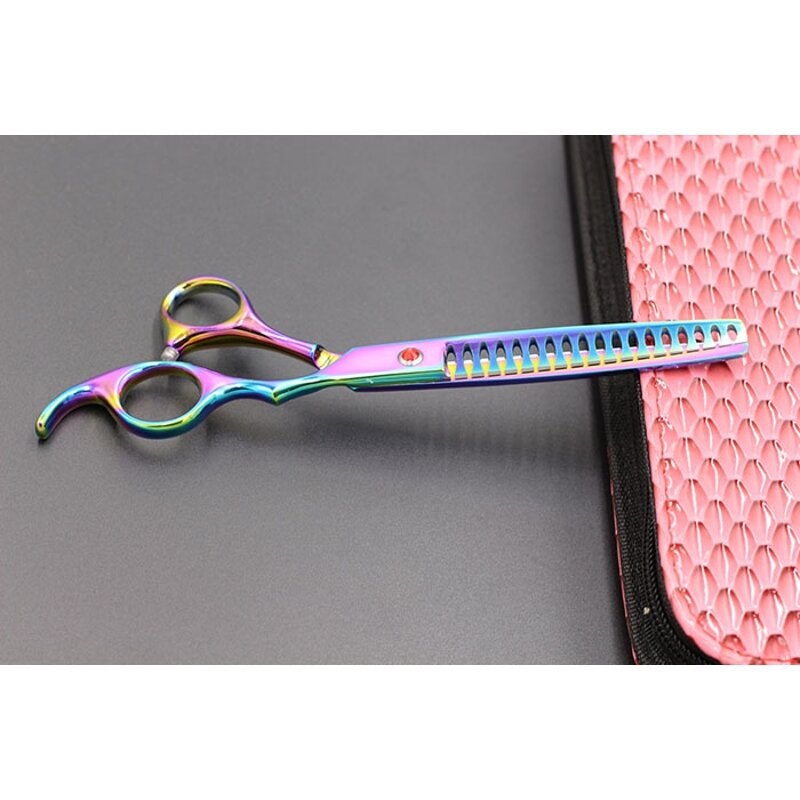 Multicolor Professional Pet Dog Scissors Stainless Steel Thinning Cutting Shears Cats Dogs Grooming Scissors Hair Trimming Tools