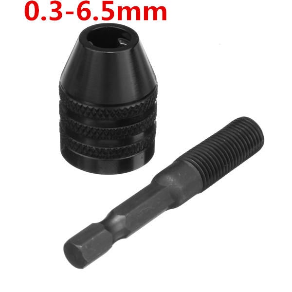 0.3-3.6/0.3-6.5/0.6-8mm Keyless Drill Chuck 1/4 Inch Hex Shank Quick Change Adapter Converter