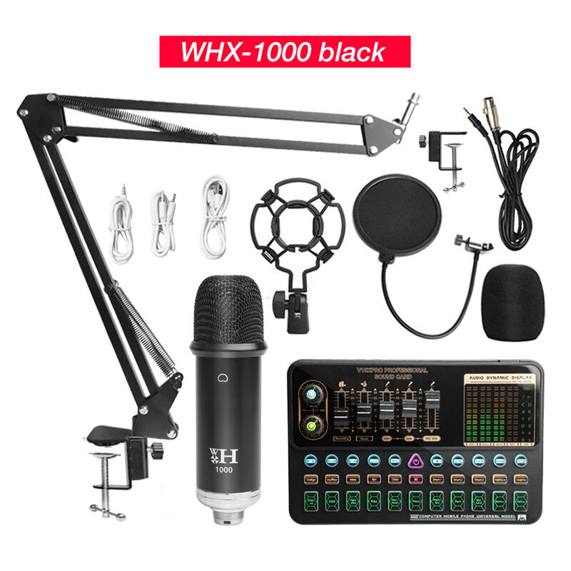 Microphone V10XPRO Professional Sound Card Recording Condenser kit with Shock Mount