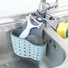 Kitchen Sponge Drain Holder Suction Cup Sink Shelf Soap Sucker Storage Rack Basket Wash Cloth