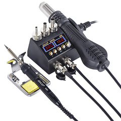 2 in 1 750W 220V/110V Soldering Station Hot Air Gun Heater LCD Digital Display Soldering Iron Welding Rework Station