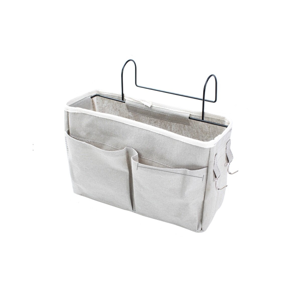 Bedside Hanging Basket Canvass Pocket Sundry Storage Bag Large-capacity Organizer