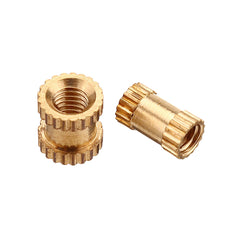 200Pcs M2/M2.5/M3 Knurled Brass Threaded Insert Nut Female Thread Embedment Nuts Assortment