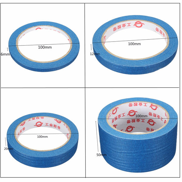 30M Blue Masking Tape High Temperature Resistant Adhesive Tapes 6 12 20 50mm