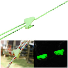 Outdoor Nightglow Luminous Rope Cord Fastener Adjustable Triangle Buckle Tent Canopy Accessories