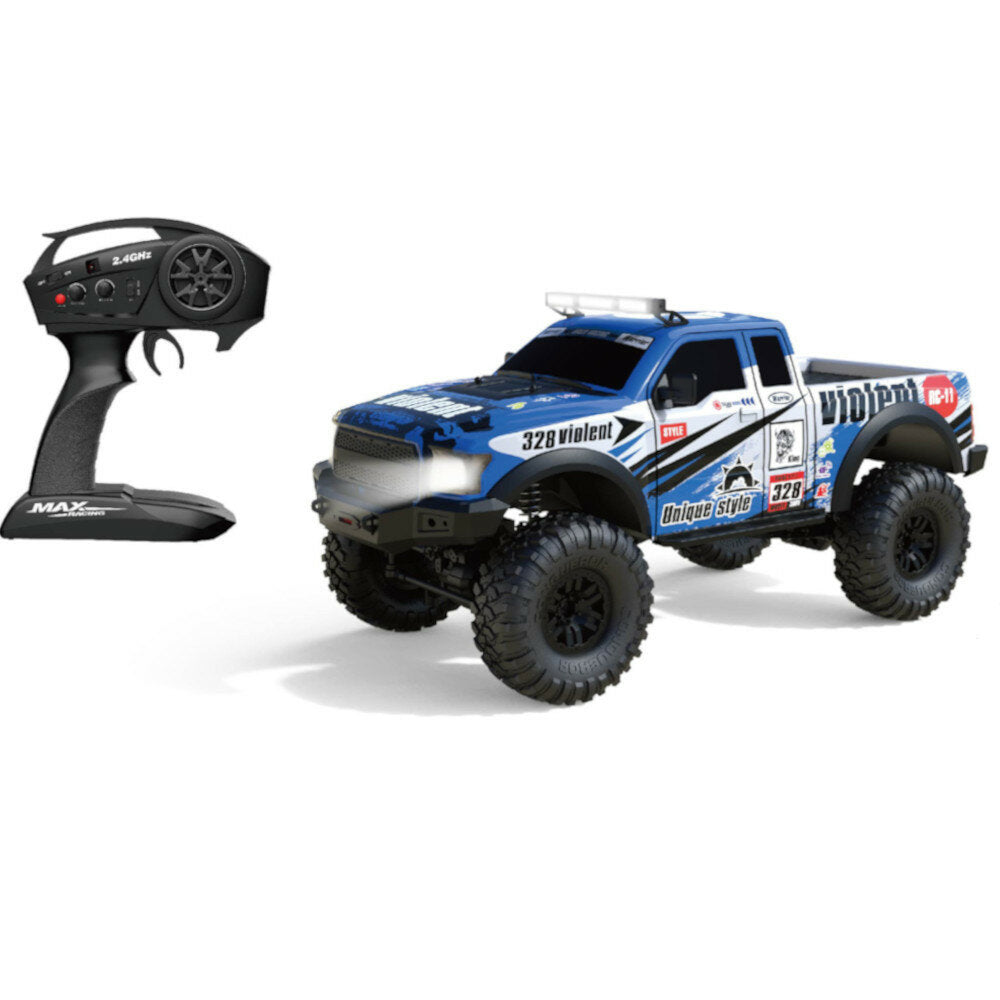 1/10 2.4G 4WD RC Car Full Proportional Rock Crawler Pickup Off-Road Truck Vehicles Toys