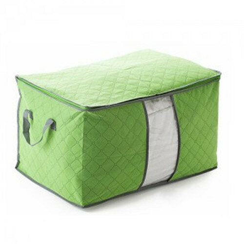 High Capacity Clothes Quilts Storage Bags Folding Organizer Bags Bamboo Portable Storage Container