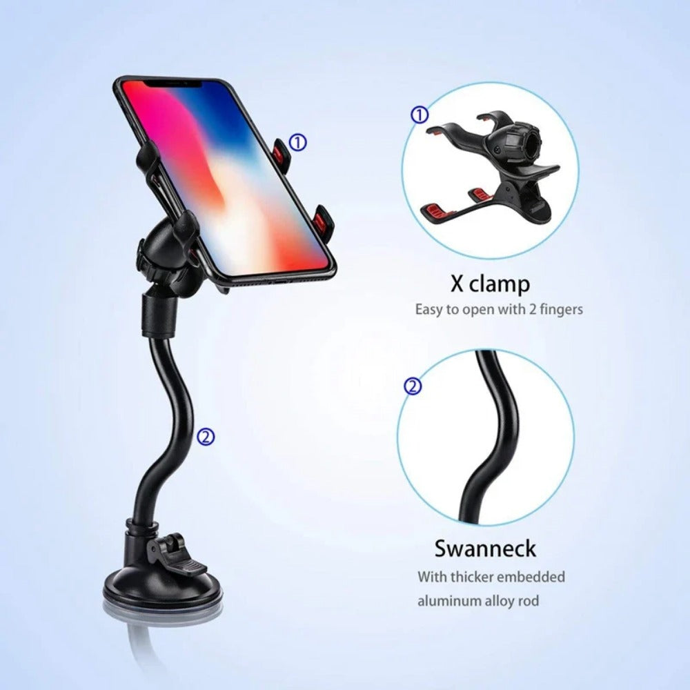 360° Rotating Car Phone Holder Mount for iPhone, Samsung, Xiaomi