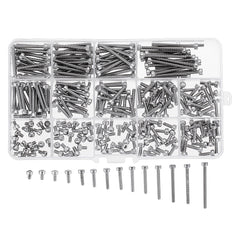 280Pcs M3 304 Stainless Steel Hex Socket Cap Head Screw Bolts Assortment Set