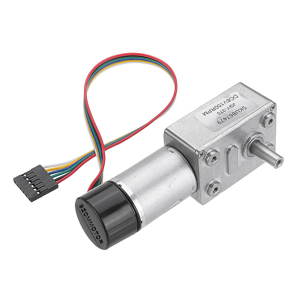 DC 6V Reduction Gear Turbine Motor Worm Self-locking Encoder Motor Signal Feedback