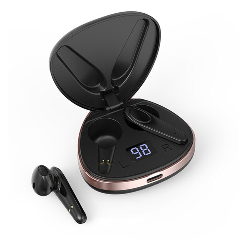 TWS Earphones Wireless bluetooth V5.0 Headphones HIFI Stereo Noise Reduction LED Display Smart Touch Half-In-Ear Earbuds with Mic