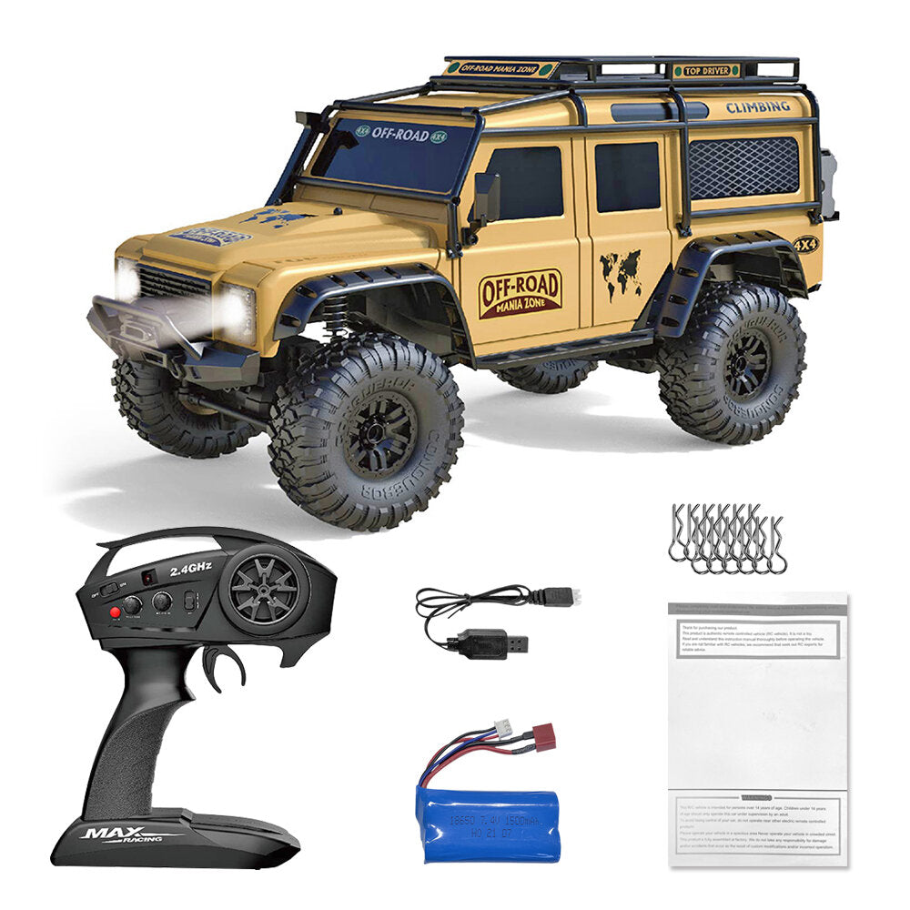 1/10 2.4G 4WD RC Car Full Proportional Rock Crawler Pickup Off-Road Truck Vehicles Toys