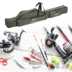 1.2M/1.3M Portable Folding Fishing Rod Bag Fish Pole Tools Storage Bag Holdall Case Carrier Holder