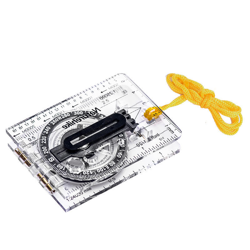 Mini Folding Compass Outdoor Survival Ruler Map Navigation Tool