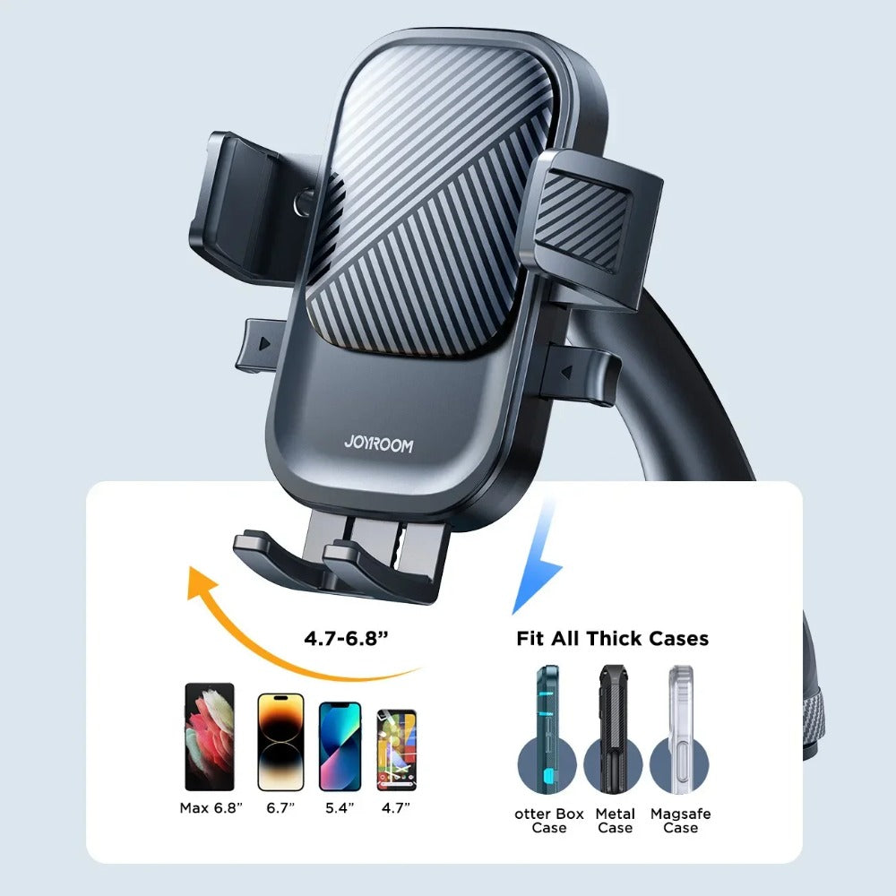 Universal Car Phone Holder Mount - Strong Suction, 360° Rotation, Hands-Free