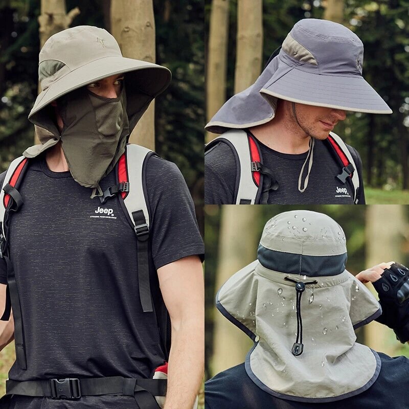 Sun Protection Cover Face Visor Outdoor Fishing Hat Summer Quick-drying Cap Breathable Hat Baseball Cap